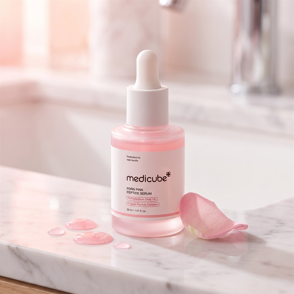 Medicube PDRN Serum sobre el tocador