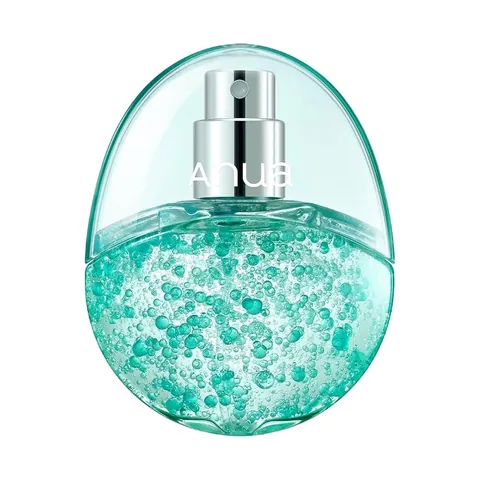 Frasco verde agua de Anua PDRN Hyaluronic Acid Capsule Mist Mini 30ml con cápsulas