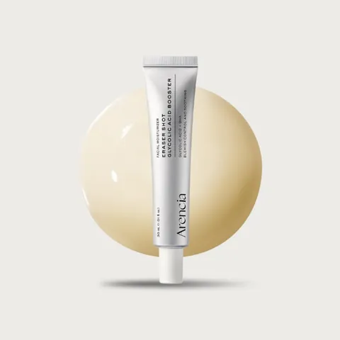 Tubo Arencia Eraser Shot Glycolic Acid Booster con gota de textura