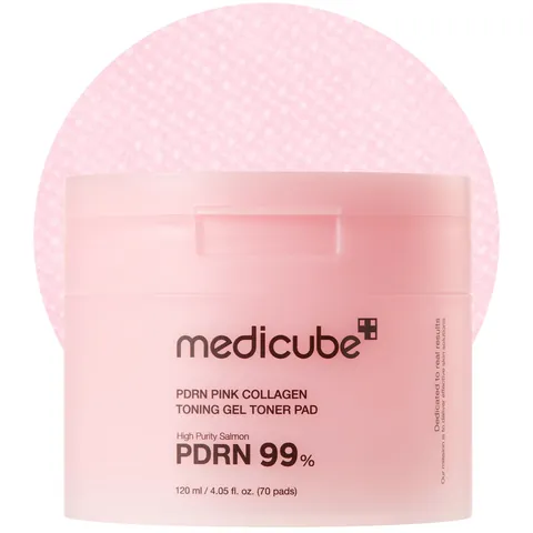 Tarro Medicube PDRN Pink Collagen Toning Gel Toner Pad 70 pads